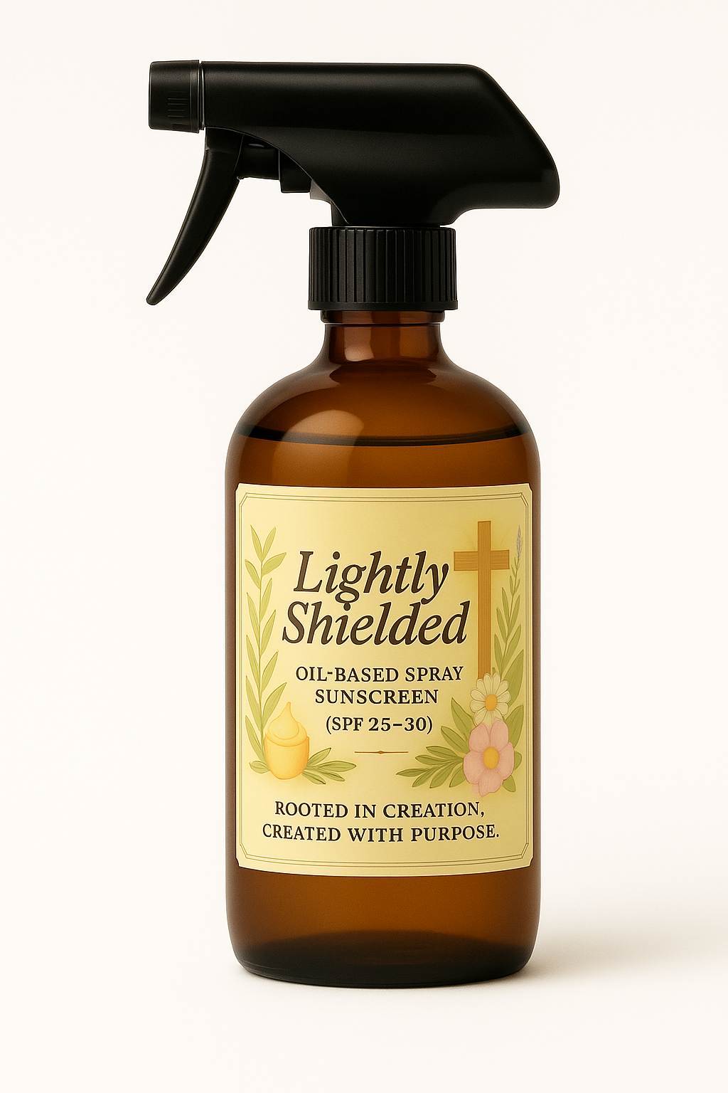 Lightly Shielded: Oil-Based Spray Sunscreen Estimated SPF 25-30