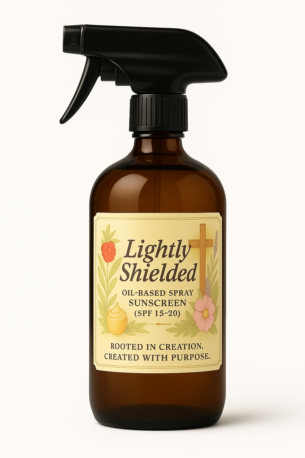 Lightly Shielded: Oil-Based Spray Sunscreen Estimated SPF 15-20