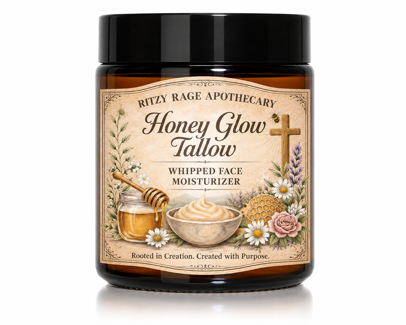 Honey Glow Tallow: Whipped Moisturizing Facial Cream